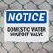 Signmission Domestic Water Shutoff Valve, 14 in W x Rectangle, Plastic OS-2PACK-NS-P-1014-L-11454 - alternate 4